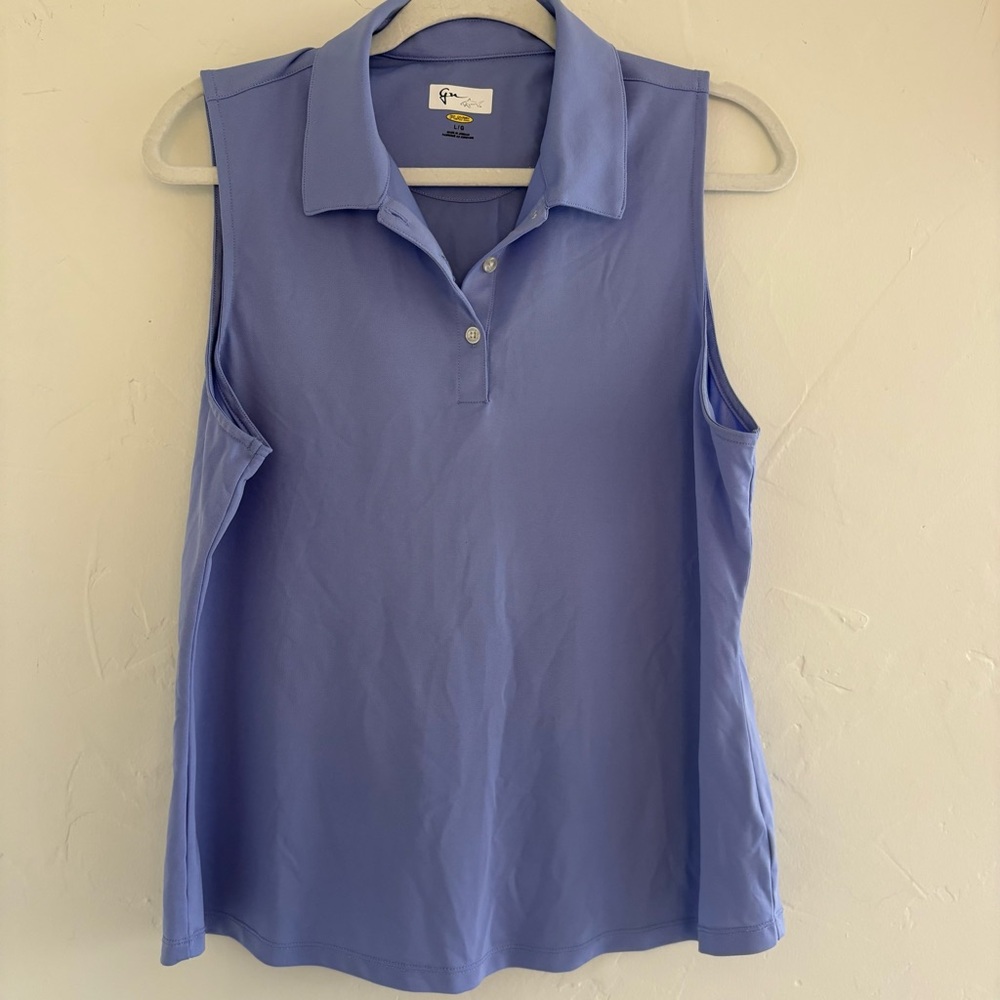 Greg Norman Women's Light Blue/periwinkle Sleeveless Golf/tennis/pickleball